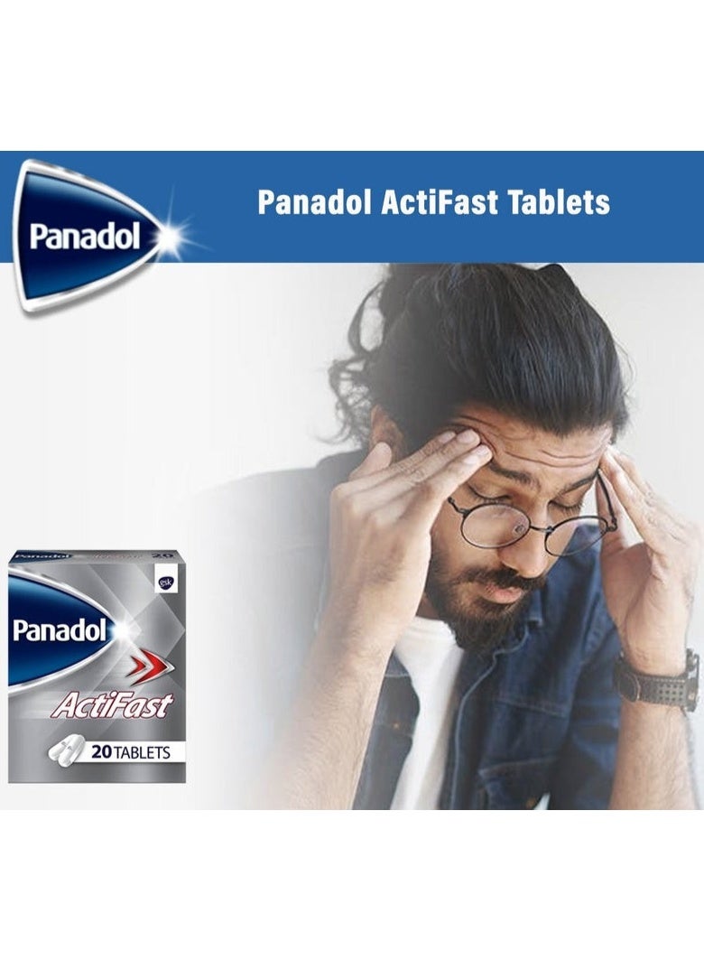 بانادول أقراص أكتي فاست لتسكين الألم – 20 قرصًا - Image 5