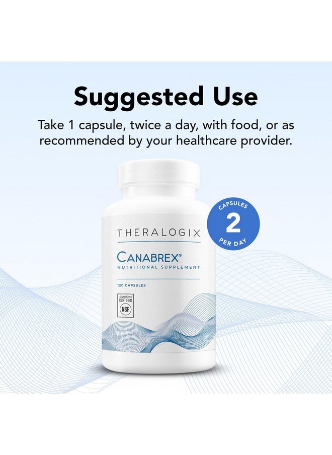 Theralogix Theralogix Canabrex Palmitoylethanolamide (Pea) Supplement - 60-Day Supply - Joint Health Supplement for Women & Men - Sleep & Immune Support Supplement - NSF Certified - 120 Capsules  - Image 2