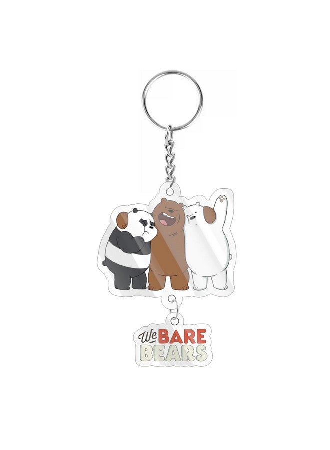 Careflection Cute We bare bears Keychain Keytag for Korean Kpop Fandom for Girls and Boys - Image 1