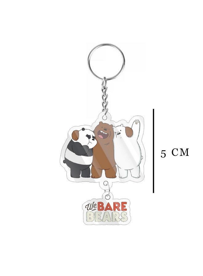Careflection Cute We bare bears Keychain Keytag for Korean Kpop Fandom for Girls and Boys - Image 2