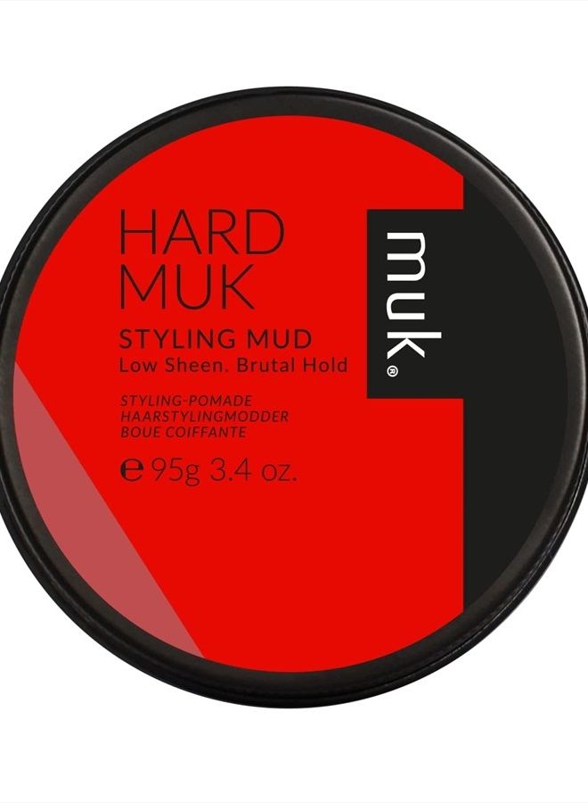 MUK. Haircare Hard Brutal Hold Styling Mud, Hair Product, Hair Mud for Men, Brutal Hold, Low Sheen Finish - 3.4oz - Image 1