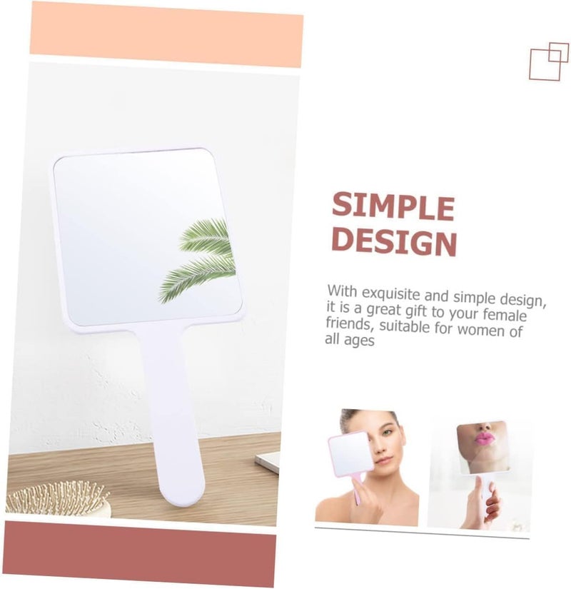 1pc Cartoon-Themed square Hand Mirror, Polished Plastic Makeup Mirror with Ergonomic Handle, Portable Vanity Mirror for Travel, Shopping & Gifts - - Unscented, 1pc -multicolor