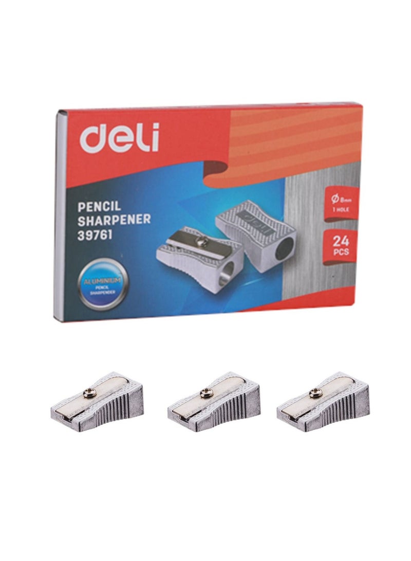 Deli مبراة معدنية بفتحة واحدة مكونة من 24 قطعة - Image 1