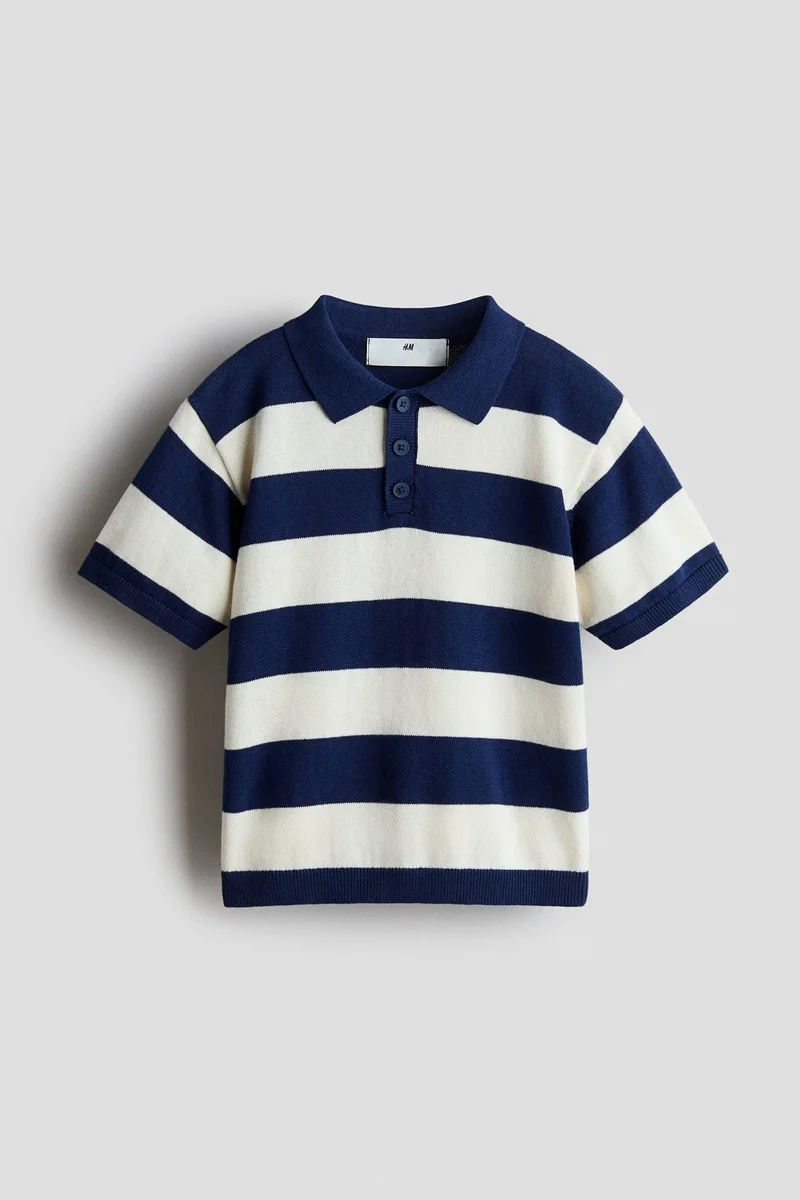 H&M Cotton-knit polo shirt