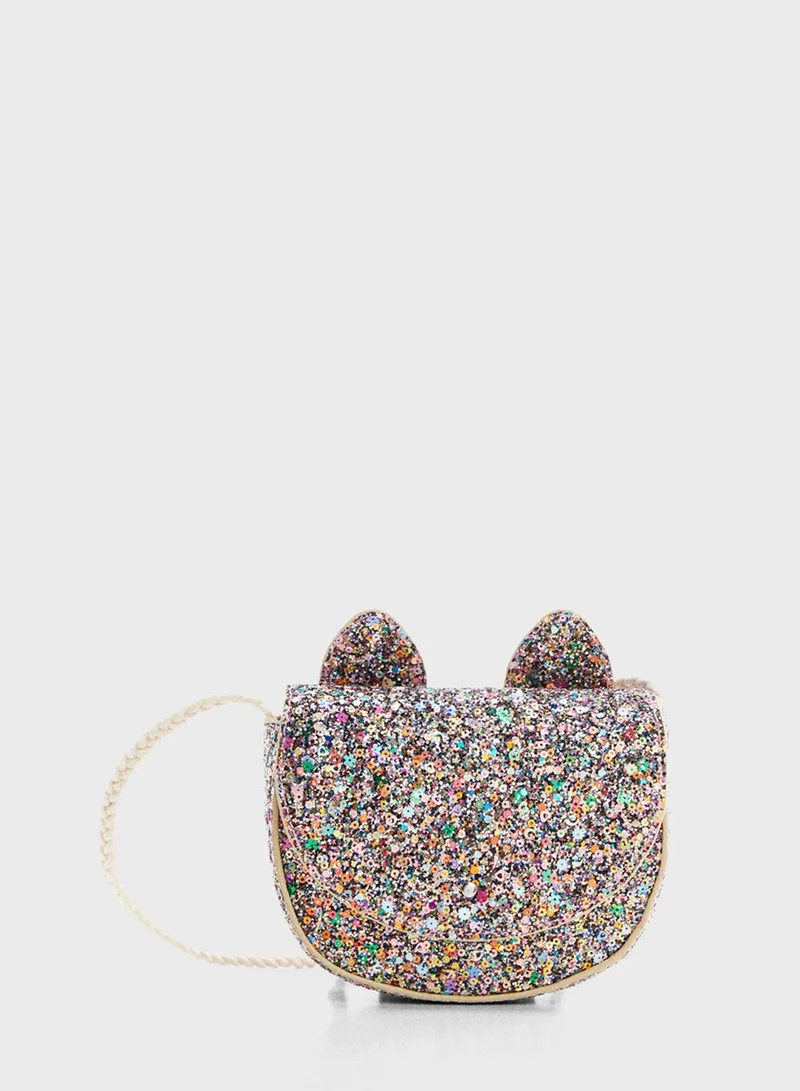 MANGO Kids Sequin Ear Bag