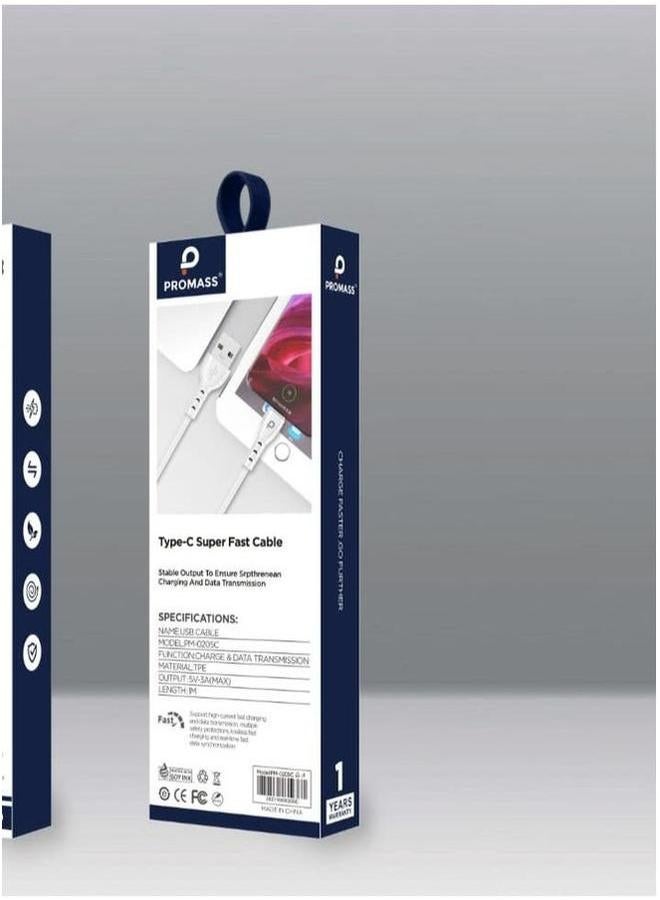 Promass Rebel Type C charging cable 1 meter long supports 3A fast charging - Image 2