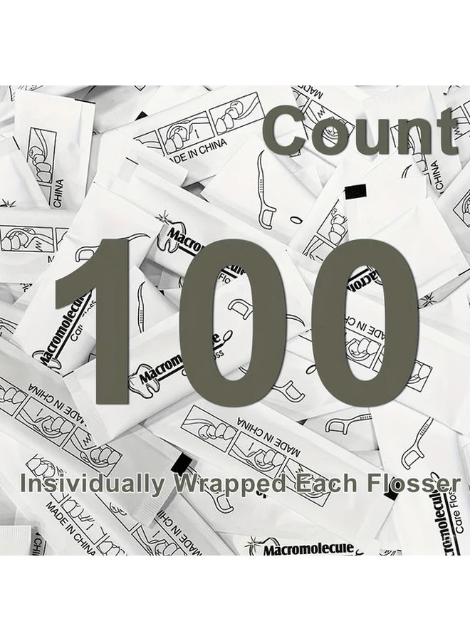 100 Pieces Portable Toothpicks Individually Wrapped Deep Cleanable PE Material for Travel and Daily Use - Image 2