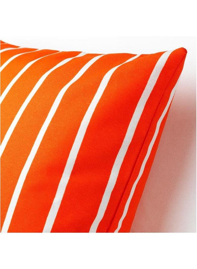 erorex Cushion Cover Orange White And Stripe 50X50 Cm - Image 3