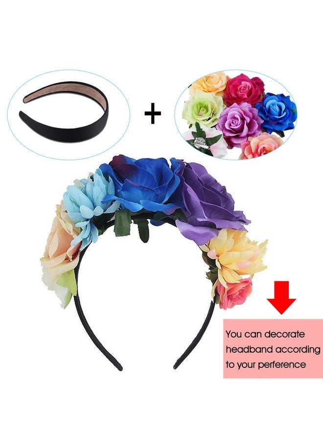 SIQUK Iquk 16 Pieces Black Satin Headbands 1 Inch Headband Diy Hair Headband Plain Headbands Satin Hard Headbands For Women And Girls  - Image 5