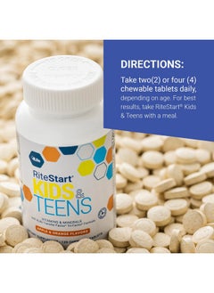 4life 4Life RiteStart Kids & Teens - Apple and Orange Flavors - 22 Essential Vitamins and Minerals - Ages 2 and Up - Immune System Support Transfer Factor - Brain Support - 120 Chewable Tablets  - Image 5