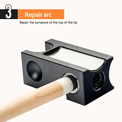 KONLLEN 8 in 1 Billiards Pool Cue Tip Repair Tool Billiard Cue Accessories Trimmer/Burnisher/Shaper/Tapper - Image 5