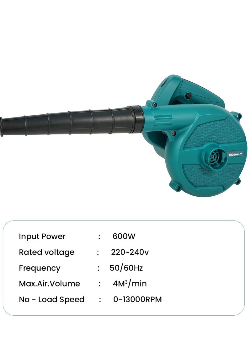 Cobalt CB-600 Electric Air Blower 600W Variable Speed Dust Cleaning Blower 0-13000 RPM 4m³/min Portable Handheld Air Duster for Computer Keyboard Workshop Garage Home Cleaning - Image 5