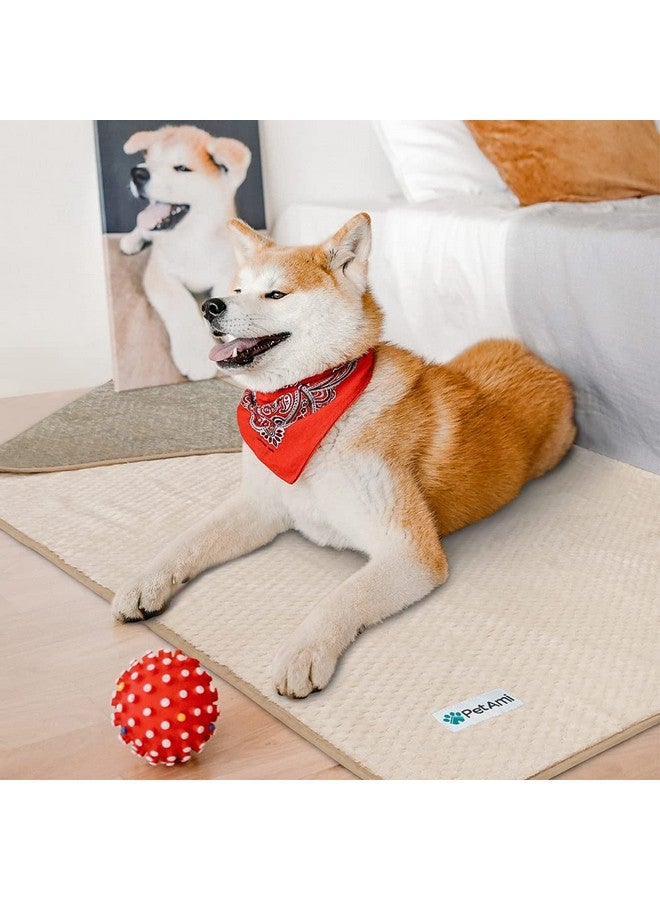 PetAmi Waterproof Dog Blanket, Leakproof Xl Pet Blanket For Large Dogs, Furniture Sofa Couch Cover Protector, Fleece Cat Throw Bed Crate Kennel, Reversible Washable Soft Plush, Twin 60X80 Taupe Beige - Image 5