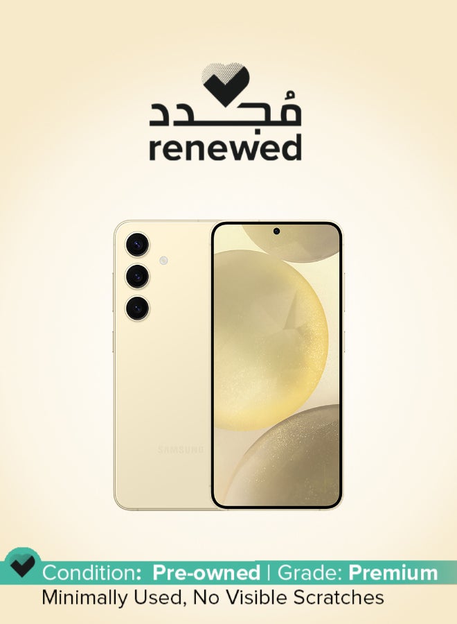 Samsung Renewed - Galaxy S24 Dual SIM Amber Yellow 8GB RAM 256GB 5G - International Version - Image 1