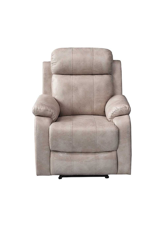 DANUBE HOME Cedar 1 Seater Power Motion Recliner Relaxing Chair Modern Design One Seat Sofas Comfortable Living Room Furniture L 82x93x104 cm Beige - Image 2