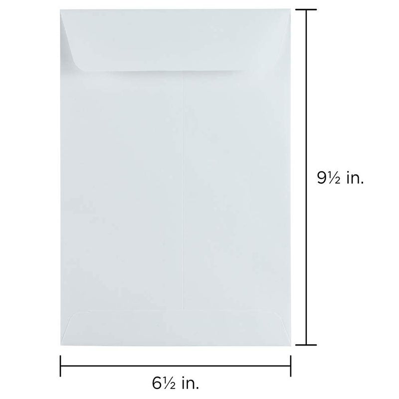 JAM PAPER 6 1/2 x 9 1/2 Open End Catalog Commercial Envelopes - White - 50/Pack - Image 3