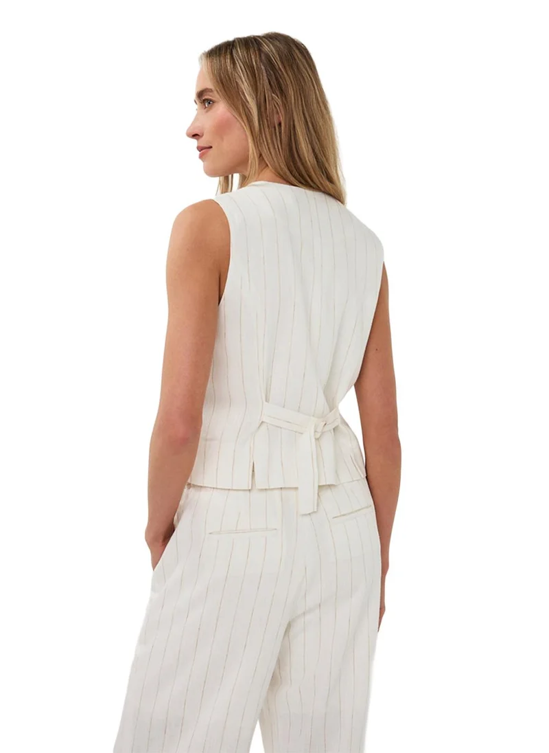 Esqualo  Esqualo Gilet Top Short Linen Striped for Women | Best Price UAE