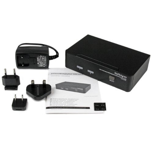 StarTech.com 2 Port DisplayPort KVM Switch - 2560x1600, TAA @60Hz - Dual Port DP USB, Keyboard, Video, Mouse Switch Box w/ Audio for Computers and Monitors (SV231DPUA) - Image 4