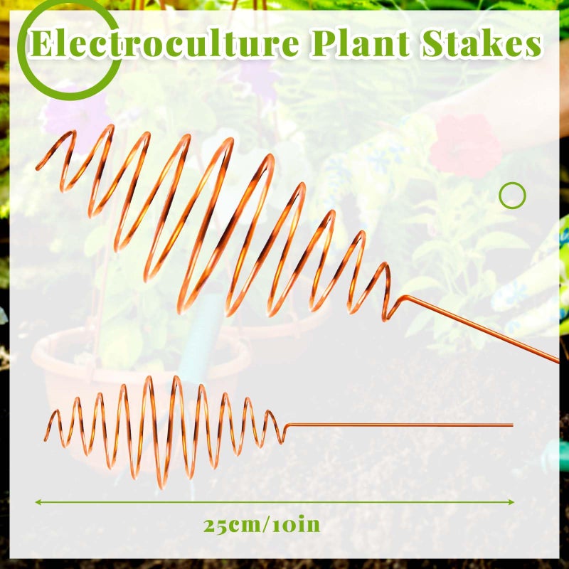NACHLYNN 6 Pack Electroculture Plant Stakes Long Copper Garden Stakes Soft Copper Electro Culture Gardening Wire for Gardening Growing Plants and Vegetables - Image 2