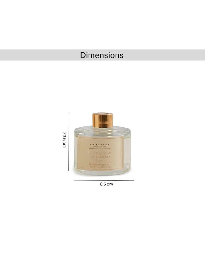 Pan Home Euphoria White Amber Lily Reed Diffuser 200ml - Clear - Image 5