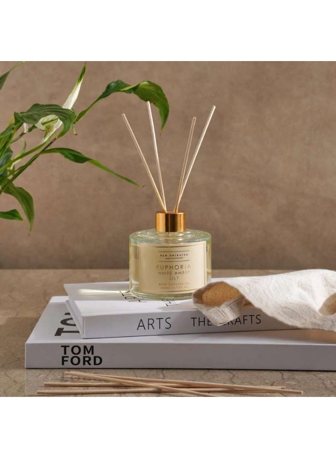 Pan Home Euphoria White Amber Lily Reed Diffuser 200ml - Clear - Image 1
