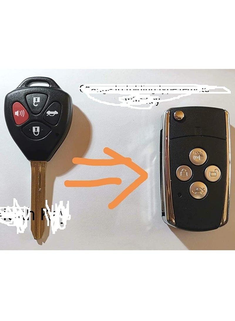 althiqahkey Good Quality Shell For Change Normal Toyota Remote Key 3 Buttons 4 Buttons To Folding Type  - Image 2