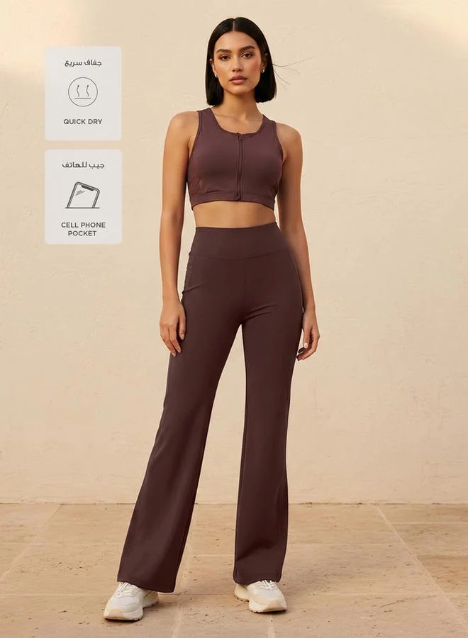 Splash Active BROWN Wide Leg Track Pants for Women | Best Price UAE