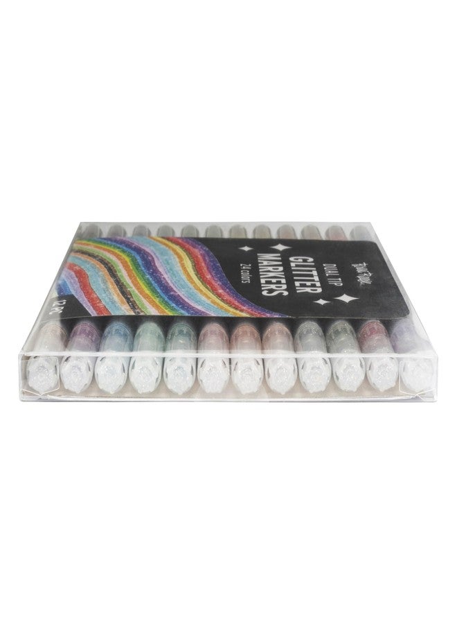 Brea Reese: Dual Tip Markers - Glitter 12ct - 24 Sparkling Colors, Professional Quality, Water-Based Ink, Adults Art Supplies, Crafts & Scrapbooking - Image 5