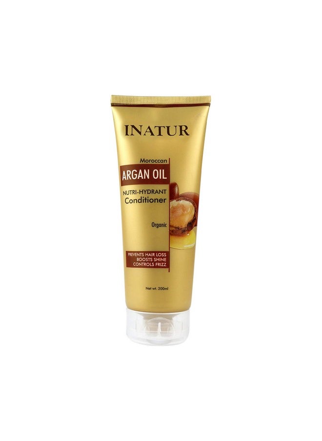 INATUR Argan Oil Hair Conditioner - Deep Conditioning, Nourishing, Repairing, Boost Shine, Controls Frizz, And Sulfate-Free - 200Ml  - Image 1
