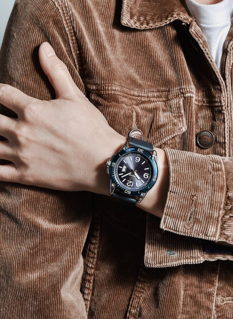 BENYAR Watches for Men Luxury Quartz Water Resistant Watch Men's Analog Genuine Leather Strap Gift for Men  - Image 3