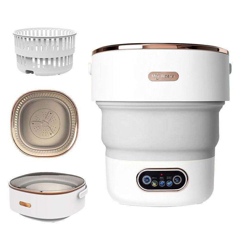VUHIGIB Portable Washing Machine,15L Collapsible Mini Washer with 3 Cleaning Modes Drain Basket Small Foldable Laundry Machine for Travel Camping Dorms RVs Apartments Baby Clothes Underwear Socks Delicates - Image 1