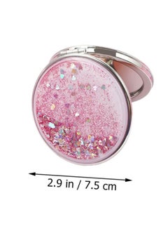Y&D 4PCS Quicksand Makeup Mirror, Double Sided Round Handheld Compact Cosmetic Cartoon Wallet Cute Accessories Portable Travel Purse Mirror  - Image 5