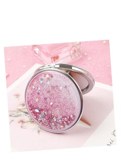 Y&D 4PCS Quicksand Makeup Mirror, Double Sided Round Handheld Compact Cosmetic Cartoon Wallet Cute Accessories Portable Travel Purse Mirror  - Image 2