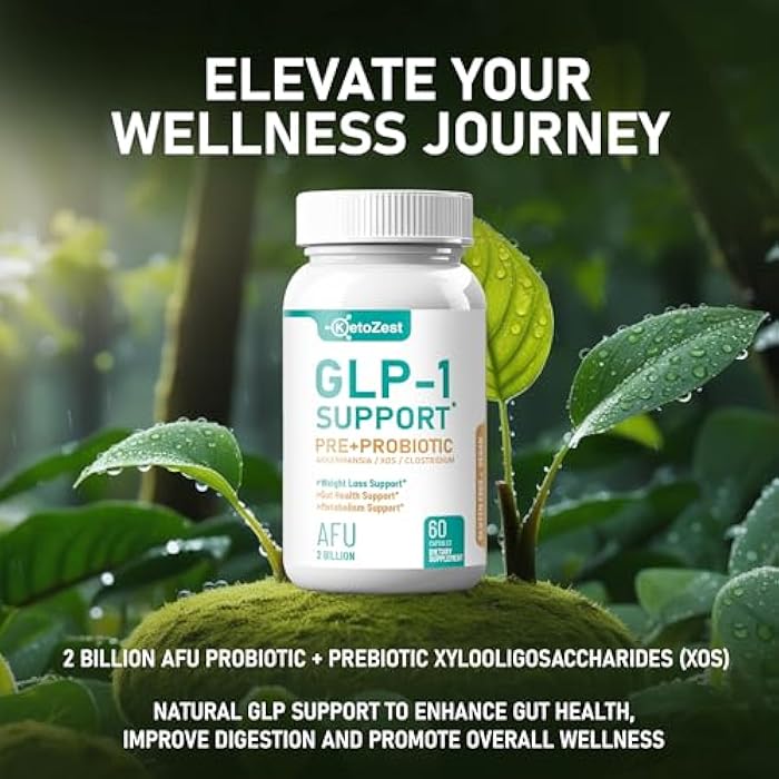 KetoZest GLP-1 Support Weight Loss Support Probiotic Prebiotic Supplement - Increases GLP1 Production Activate Natural GLP 1 with Akkermansia Muciniphila - Gut Health & Fat Burn Support for Women Men - Image 3