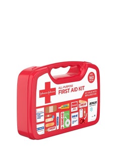 Johnson & Johnson All-Purpose Portable Compact First Aid Kit for Minor Cuts, Scrapes, Sprains & Burns, Ideal for Home, Car, Travel, Camping and Outdoor Emergencies, 160 pieces  - Image 5