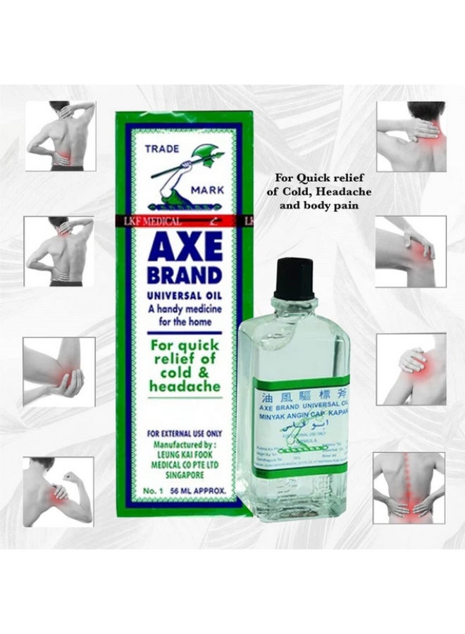 اكس براند زيت Axe Branded Fresh Universal Oil لتخفيف البرد والصداع بسرعة، عبوة من 3 قطع، 56 مل - Image 5