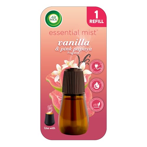 Air Wick Essential Mist Refill, 1 ct, Vanilla and Pink Papaya, Essential Oils Diffuser, Air Freshener - Image 1