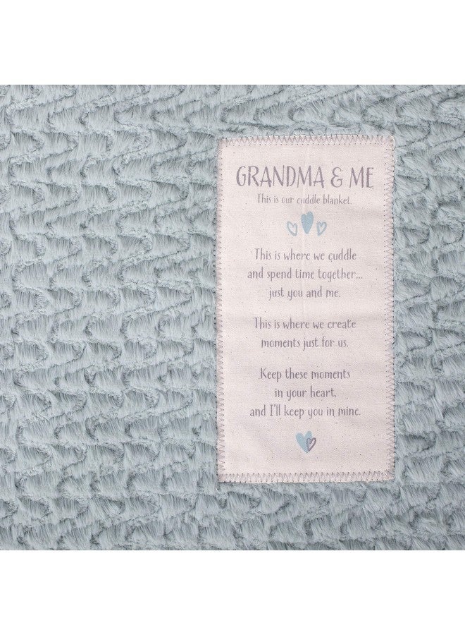 DEMDACO Grandma and Me Soft Snuggly Sage 60 x 50 Inch Polyester Fabric Comforting Toddler Cuddle Blanket - Image 3