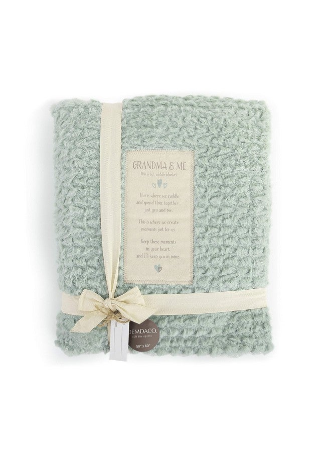 DEMDACO Grandma and Me Soft Snuggly Sage 60 x 50 Inch Polyester Fabric Comforting Toddler Cuddle Blanket - Image 2