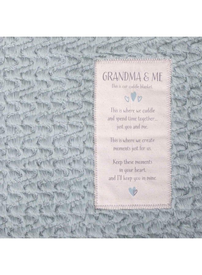 DEMDACO Grandma and Me Soft Snuggly Sage 60 x 50 Inch Polyester Fabric Comforting Toddler Cuddle Blanket - Image 4
