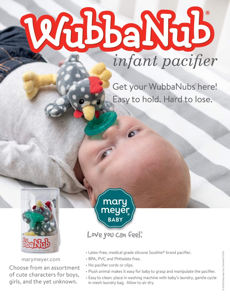 Mary Meyer WubbaNub Infant Pacifier, 6-Inches, Pebblesaurus Dinosaur - Image 4