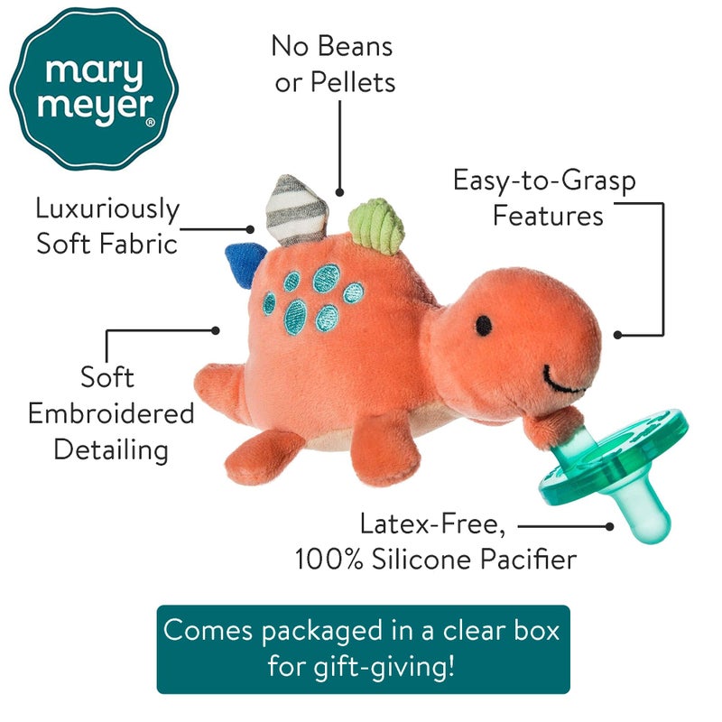 Mary Meyer WubbaNub Infant Pacifier, 6-Inches, Pebblesaurus Dinosaur - Image 5