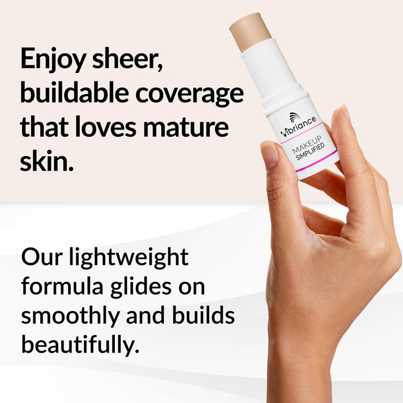 Vibriance Complexion Sticks - Foundation for Mature Skin - Sheer, Buildable Coverage Face Makeup Foundation for Older Women - 3-in-1 Base, Contour, Concealer - Beige - Image 2