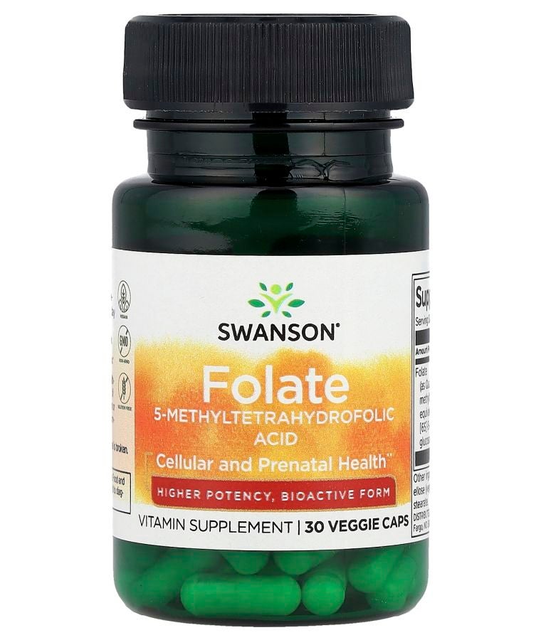Folate 30 Veggie Caps (1360 mcg DFE per Cap)