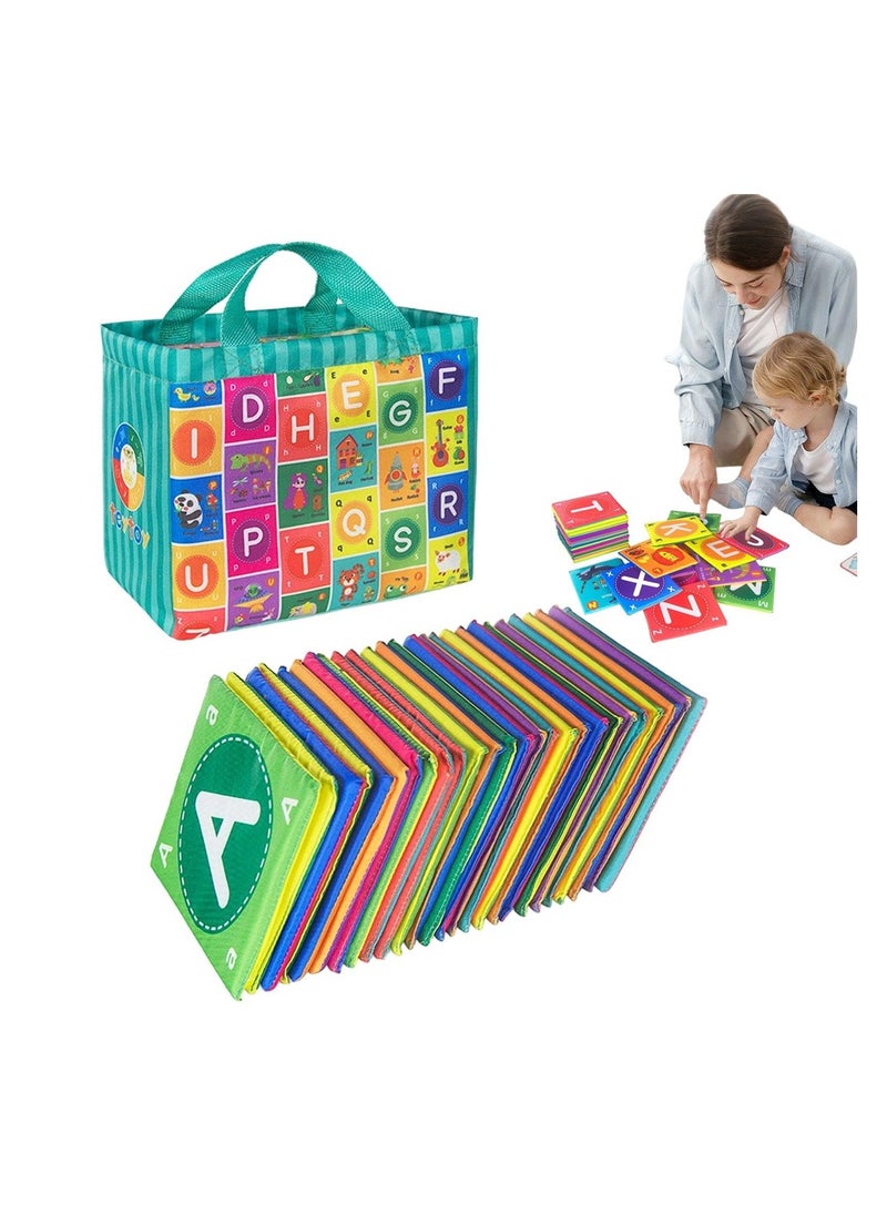 SYOSI Soft Alphabet Flashcards Toy, Educational Cloth Alphabet Toy, 26 Alphabet Letters and Flora Fauna Awareness Toys for Kids  - Image 5