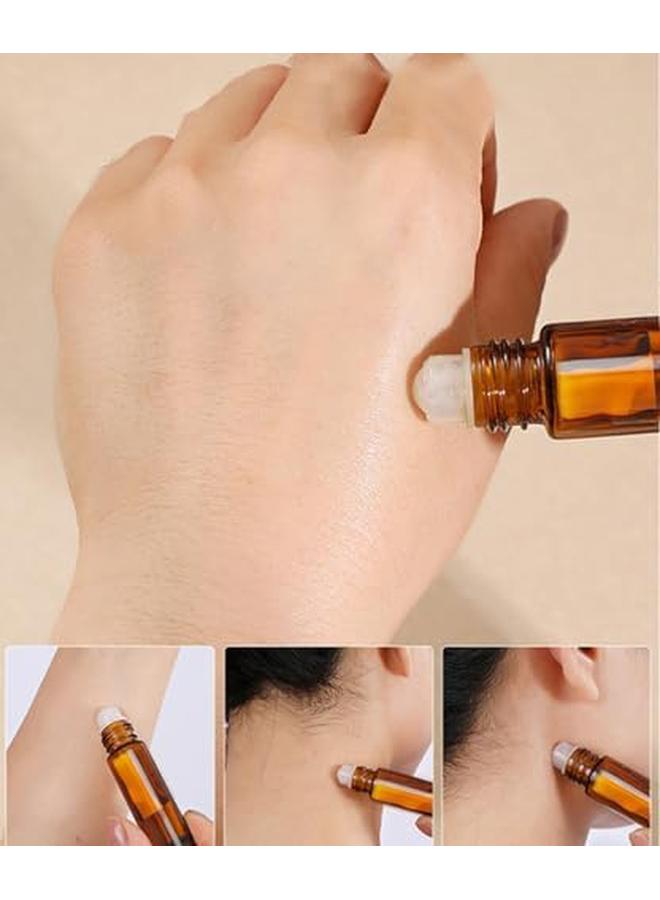 ECVV 3Pcs Essential Oil Roller Bottles Brown Glass Spray Bottles 10Ml Empty Refillable Glass Dropper Bottles For Skincare 1*Roll On Bottle 1*Spray Bottle 1* Dropper Bottle - Image 2