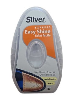 Silver Silver Shoe Polish Sponge Transparent Liquid Inside Oval Shape Suitable for All Shoe Colors Easy to Use 