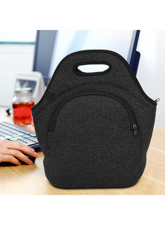 xozgdovg Outdoor Portable Insulation Thermal Travel Lunch Bag Picnic Food Pouch Handbag(Dark Grey)  - Image 2