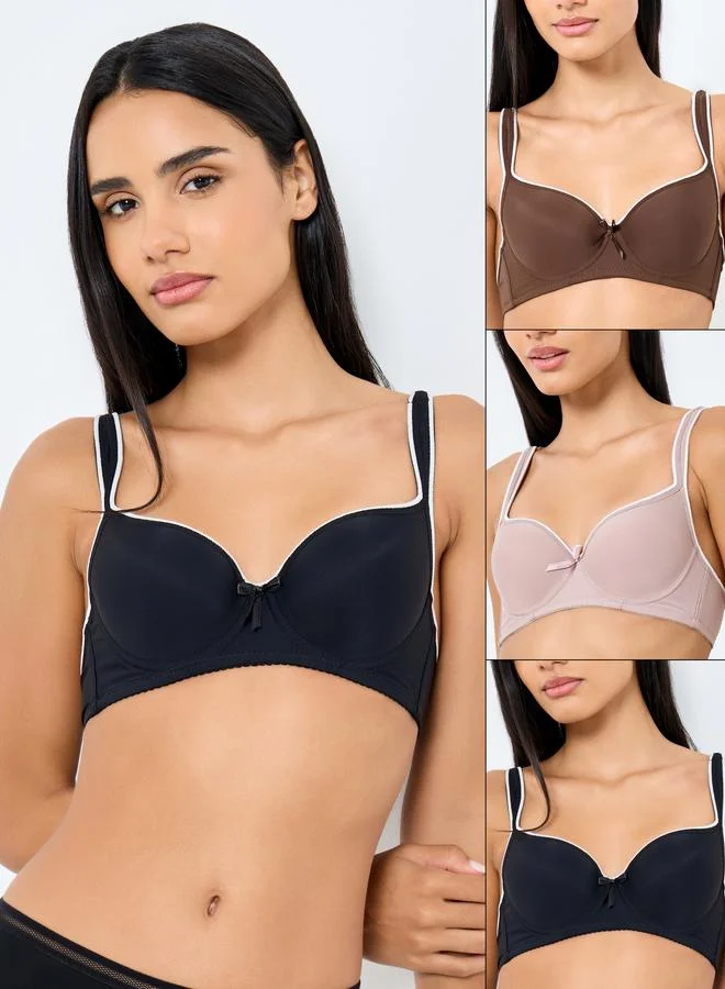 ستايلي مجموعة من 3 - صدرية مُبطنة