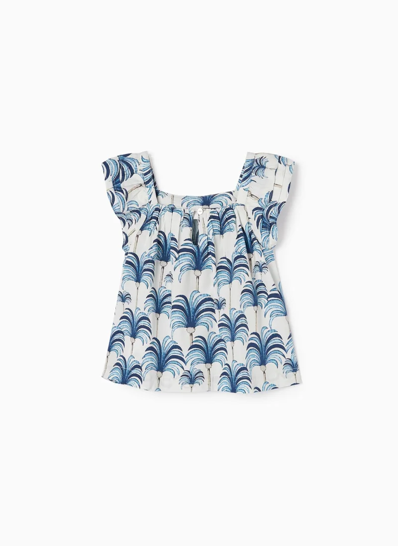 Zippy Zippy Cotton Top For Girls Palm Trees